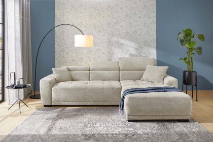 Domino-LE25 von Job - Ecksofa Ausführung rechts beige-braun