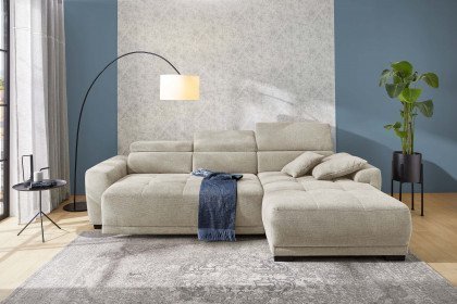 Domino-LE25 von Job - Ecksofa Ausführung rechts beige-braun