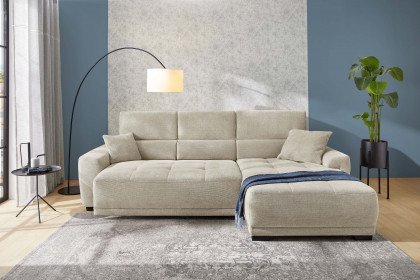 Domino-LE25 von Job - Ecksofa Ausführung rechts beige-braun