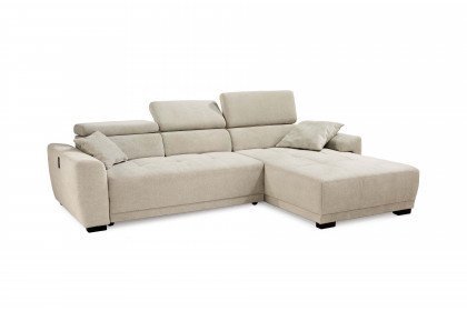 Domino-LE25 von Job - Ecksofa Ausführung rechts beige-braun