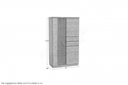 Ferrara von Schösswender - Highboard FE 23L Wildeiche hell lackiert