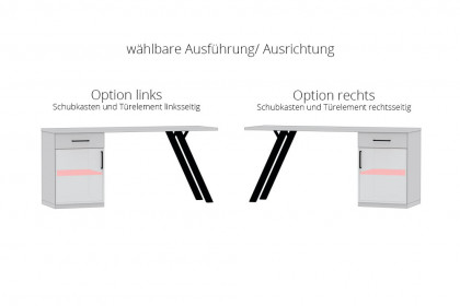 Meran von Schösswender - Hotelbett und Schreibtisch Burguesa Eiche