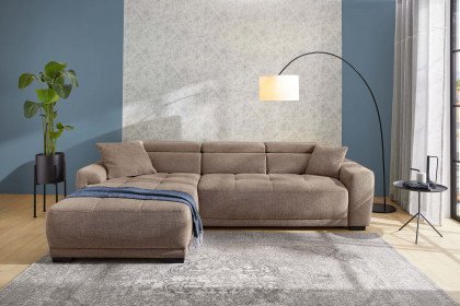 Domino-LE25 von Job - Polstergarnitur Ausführung links hellbraun