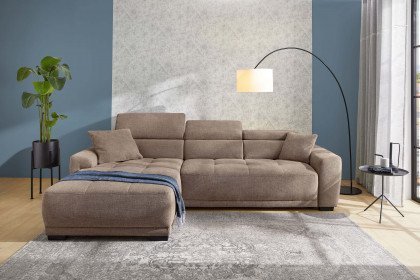 Domino-LE25 von Job - Polstergarnitur Ausführung links hellbraun