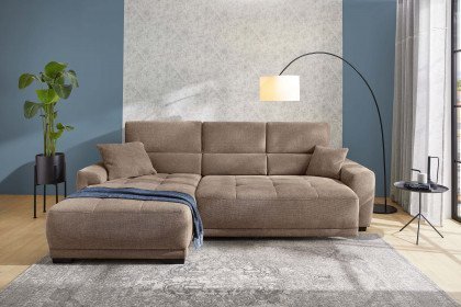 Domino-LE25 von Job - Polstergarnitur Ausführung links hellbraun