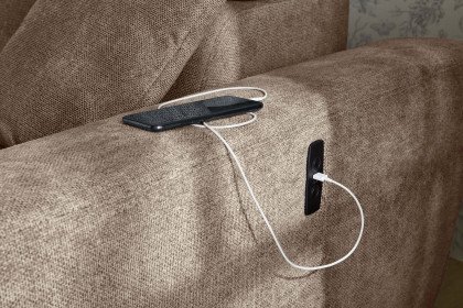 Domino-LE25 von Job - Polstergarnitur Ausführung links hellbraun