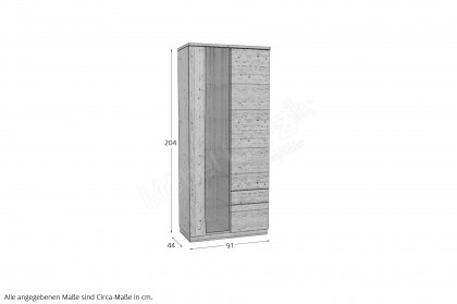 Ferrara von Schösswender - Vitrine FE 24L Wildeiche hell lackiert