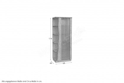 Ferrara von Schösswender - Vitrine FE 26L Wildeiche hell lackiert