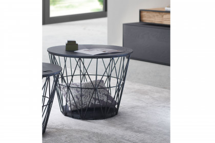 Naturstücke von Hartmann - Couchtisch Kernesche anthrazit/ Metall anthrazit