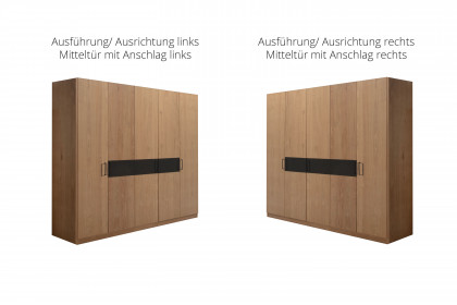 Meran von Schösswender - Schrank Wildeiche Furnier/ schwarz optimatt