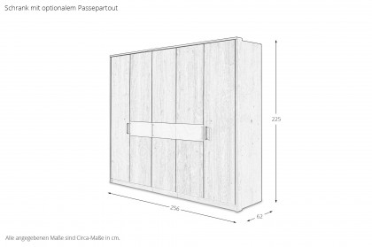 Meran von Schösswender - Schrank Wildeiche Furnier/ schwarz optimatt