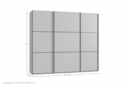indiana-A von Wimex - Kleiderschrank saharagrau mit Innenausstattung