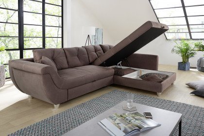 Maranello von Job - Ecksofa Variante rechts braun