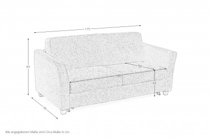 MR 700 von Musterring - Schlafsofa grau-strukturiert