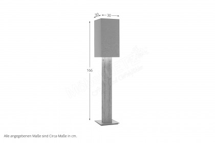 Naturstücke von Hartmann - Stehleuchte Riffeiche Umato/ Metall