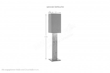 Naturstücke von Hartmann - Stehleuchte Riffeiche Umato/ Metall