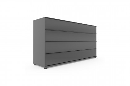 San Antonio von Musterring - Kommode 149 cm breit mit Glasfront lava