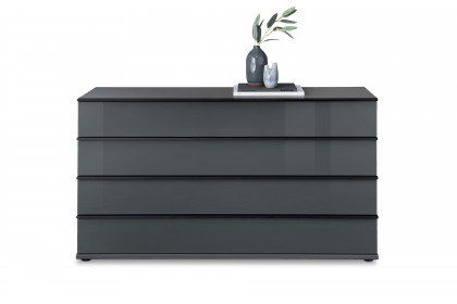 San Antonio von Musterring - Kommode 149 cm breit mit Glasfront lava