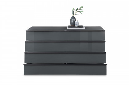 San Antonio von Musterring - Kommode 149 cm breit mit Glasfront lava