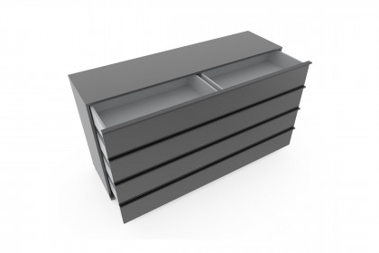 San Antonio von Musterring - Kommode 149 cm breit mit Glasfront lava