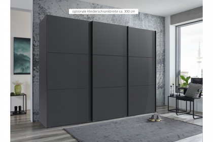 indiana-A von Wimex - 3-türiger Schwebetürenschrank dunkelgrau