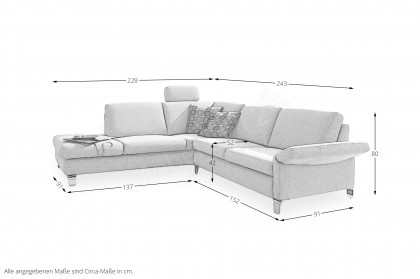 MR 2875 von Musterring - Couchgarnitur links dolphin