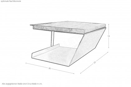 BE-0823 von GK Möbelvertrieb - Massivholzbett mit schwarzen Metallfüßen 140x200 cm