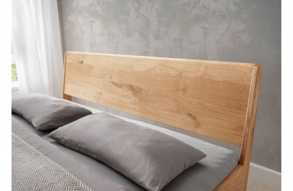 BE-0823 von GK Möbelvertrieb - Massivholzbett mit schwarzen Metallfüßen 140x200 cm
