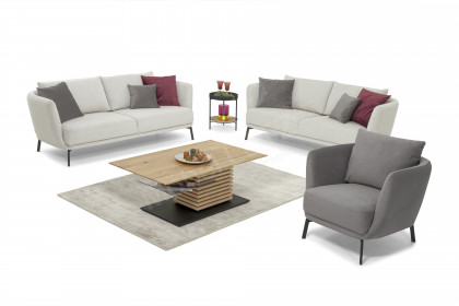 Pearl-LE25 von SCHÖNER WOHNEN - Sofa-Duo platin