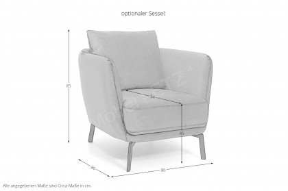 Pearl-LE25 von SCHÖNER WOHNEN - Sofa-Duo platin