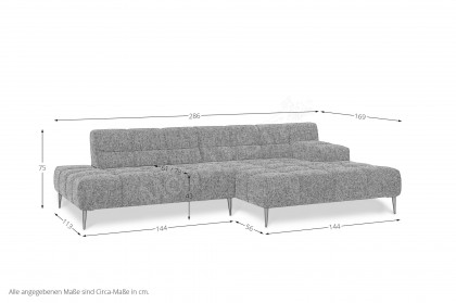 Liam von designwerk - Ecksofa rechts denim