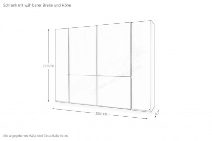 San Antonio von Musterring - Dreh-/ Schwebetürenschrank Front Lavaglas