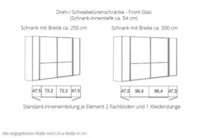 San Antonio von Musterring - Dreh-/ Schwebetürenschrank Front Lavaglas