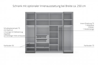 San Antonio von Musterring - Dreh-/ Schwebetürenschrank Front Lavaglas