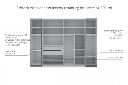 San Antonio von Musterring - Dreh-/ Schwebetürenschrank Front Lavaglas