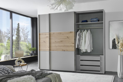 indiana-A von Wimex - Schrank grau/ Artisan-Eiche in 2 Breiten wählbar