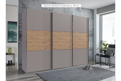 indiana-A von Wimex - Schrank grau/ Artisan-Eiche in 2 Breiten wählbar