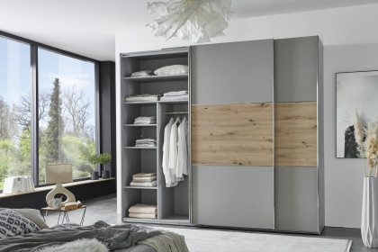 indiana-A von Wimex - Schrank grau/ Artisan-Eiche in 2 Breiten wählbar