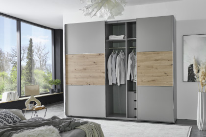 indiana-A von Wimex - Schrank grau/ Artisan-Eiche in 2 Breiten wählbar