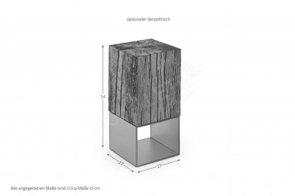 Naturstücke von Hartmann - Beistelltisch Kernesche anthrazit/ Metall anthrazit