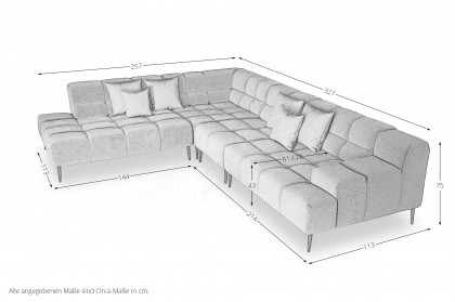 Liam von designwerk - Eckcouch links bison