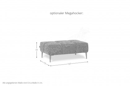 Liam von designwerk - Eckcouch links bison