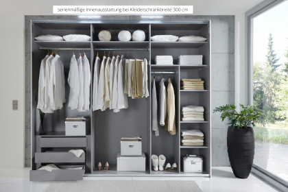 indiana-A von Wimex - Schlafzimmerschrank weiß mit wählbarer Griff-Farbe