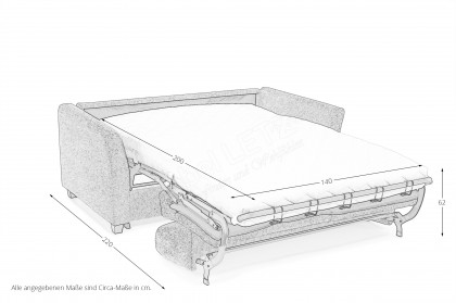 MR 700 von Musterring - Schlafsofa in Grau strukturiert