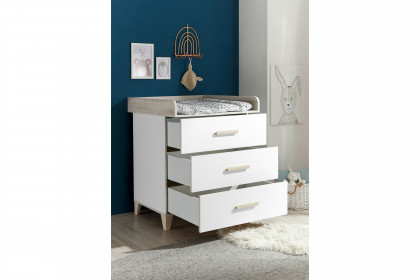 Prizzi von POL Power - 3-teiliges Babyzimmer-Set weiß - Aurum