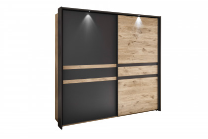 Raven von SchlafKONTOR - Kleiderschrank ca. 240 cm breit Viking Oak - graphit