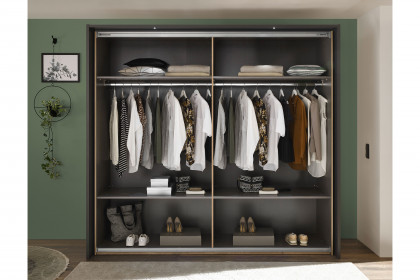 Raven von SchlafKONTOR - Kleiderschrank ca. 240 cm breit Viking Oak - graphit