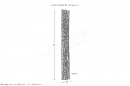 Salvo von Hartmann Möbel - Garderoben-Set Kernbirke weiß/ Rindenapplikation