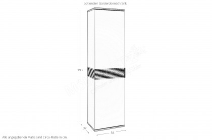 Montello von MCA - Garderobe in Soft White/ Viking Oak