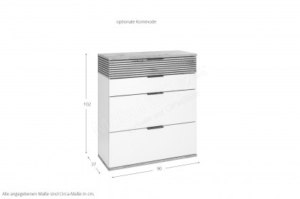 Montello von MCA - Garderobe in Soft White/ Viking Oak